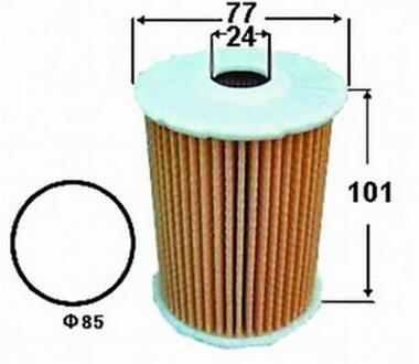 OE206J JS ASAKASHI Фильтр масляный D77 d24 h101