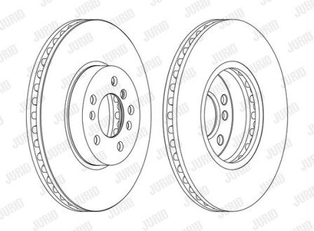 BMW диск гальмівний передн.X5 E53 00- Jurid 562134JC-1