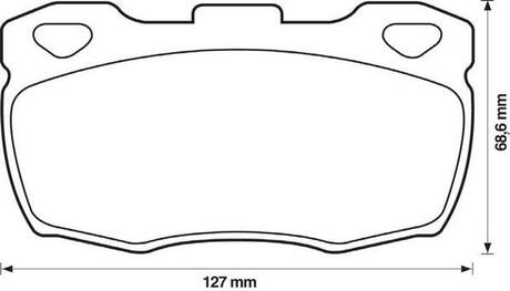 571827J Jurid JURID LANDROVER Тормозные колодки передн.Defender 90-