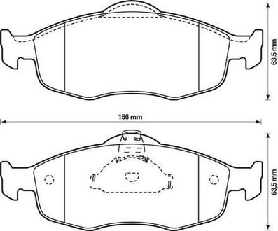 571832J Jurid JURID Колодки тормозные передн. MONDEO 1.6I,1.8I,2.0,1.8T