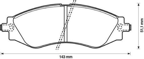 572407J Jurid JURID CHEVROLET Тормозные колодки передн.Lacetti, Epica 2.0