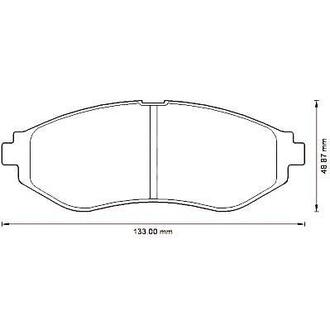 572539J Jurid JURID CHEVROLET Тормозные колодки передн.Aveo 05-