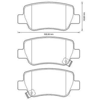 572627J Jurid JURID TOYOTA Тормозные колодки задн. Avensis 09-