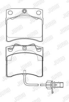 573046J Jurid JURID Тормозные колодки перед. VW T4 (с датчиком)