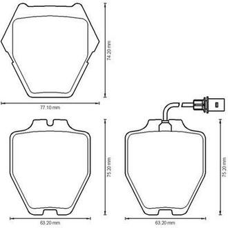 573208J Jurid JURID Тормозные колодки перед. (с пр. датч.) AUDI A6/S6 97-05 VW Passat 00-05, Phaeton 02-