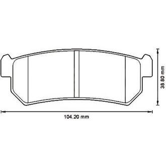 573216J Jurid JURID CHEVROLET Тормозные колодки задние Lacetti 04-