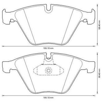 573305J Jurid JURID BMW Колодки торм.передн.5 F10 525/535,6 Gran Coupe,7 F01 730 10-