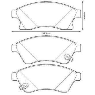 573332J Jurid JURID CHEVROLET Тормозные колодки передн.Aveo,Cruze,Opel Astra J 09-