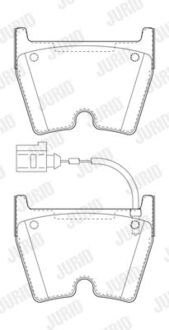 573809J Jurid JURID AUDI Тормозные колодки перед. Q3 RS 2.5 13-18, A3 Sportback RS3 15-