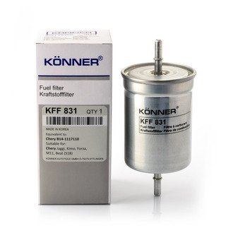 KFF-831 Könner Фильтр очистки топлива бензиновый корпусный (под клипсу, без провода)