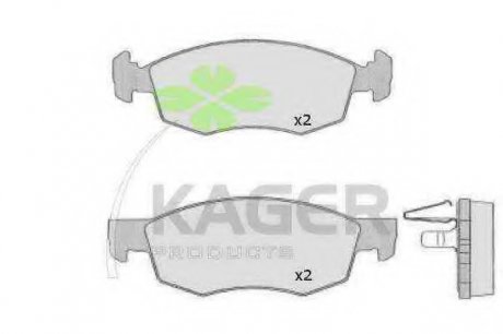 35-0487 KAGER Дисковые тормозные колодки компл.