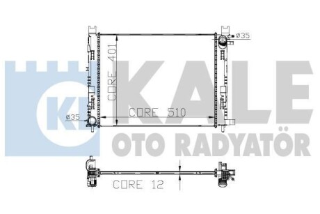 Радиатор охлаждения Renault Dokker, Logan KALE OTO RADYATOR 305900 (фото 1)