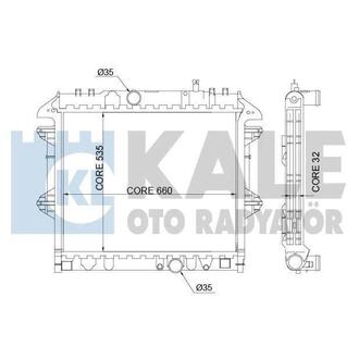 342335 KALE OTO RADYATOR KALE TOYOTA Радиатор охлаждения с АКПП Hilux VII 2.5.3.0 D-4D 05-