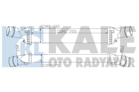 KALE VW Интеркулер Audi A4/5/6/7/8,Q5,Porsche Macan 2.0TFSi/3.0TDI KALE OTO RADYATOR 342400