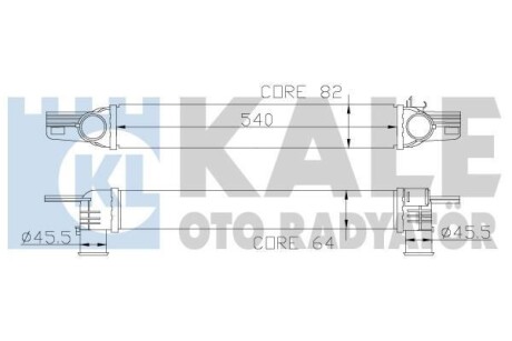 KALE CITROEN интеркулер Nemo,Fiat Fiorino,Qubo,Peugeot Bipper 1.3/1.4HDI 08- KALE OTO RADYATOR 344300