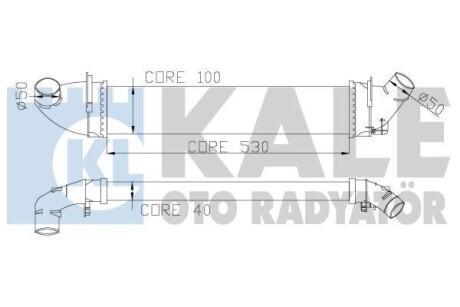 KALE RENAULT Интеркулер Logan I 1.5dCi 05- KALE OTO RADYATOR 345080 (фото 1)