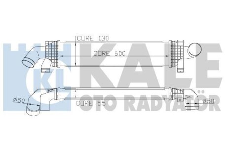 KALE FORD Интеркулер C-Max,Focus II,III,Kuga I,II,Mondeo IV,S-Max 1.6/2.0TDCi 04- KALE OTO RADYATOR 346900 (фото 1)