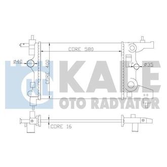 355200 KALE OTO RADYATOR KALE OPEL Радиатор охлаждения Astra J,Chevrolet Cruze 1.6/1.8 09-