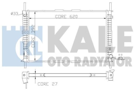 KALE FORD Радиатор охлаждения Mondeo III 1.8/2.0 00- KALE OTO RADYATOR 368700