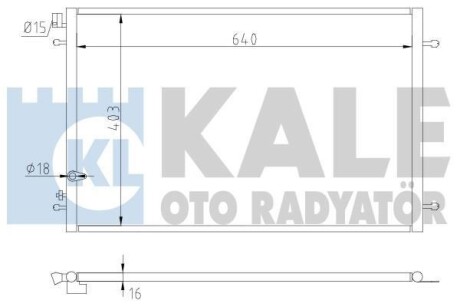 KALE VW Радиатор кондиционера Audi A6 04- KALE OTO RADYATOR 375300