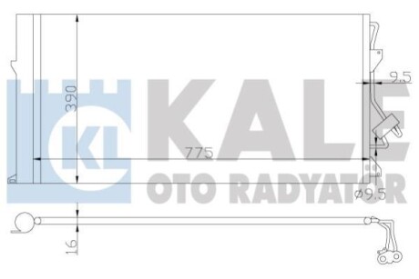 KALE VW Радиатор кондиционера Audi Q7,Touareg,Porsche Cayenne 02- KALE OTO RADYATOR 382100 (фото 1)