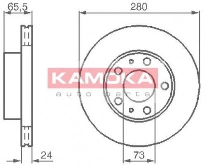 1031534 KAMOKA Диск торм. Citroen Jumper. Fiat Ducato. Peugeot Boxer 94\-02\ перед. вент.*