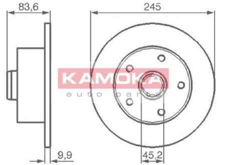 1031660 KAMOKA Тормозной диск