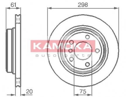 1031672 KAMOKA Тормозной диск