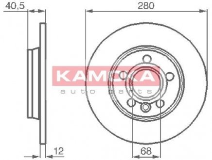 1032024 KAMOKA Гальмiвнi диски