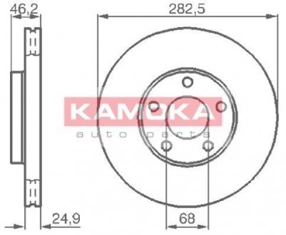 1032028 KAMOKA Тормозной диск передний