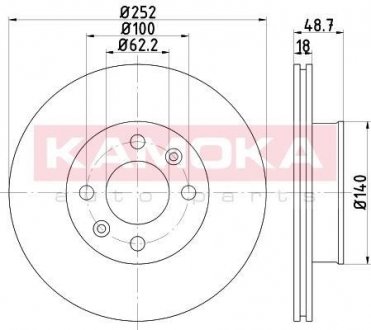 103207 KAMOKA Тормозной диск