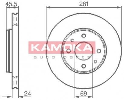 1032136 KAMOKA Гальмiвнi диски