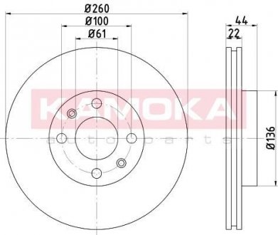 1032402 KAMOKA Гальмiвнi диски