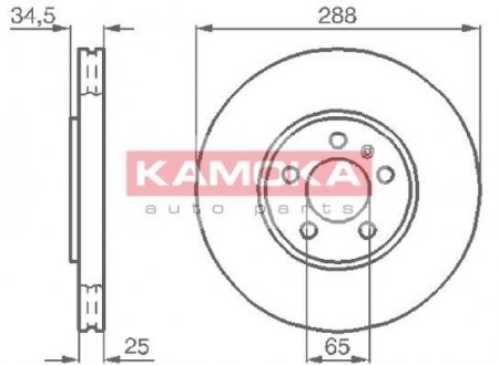 1032442 KAMOKA Тормозной диск