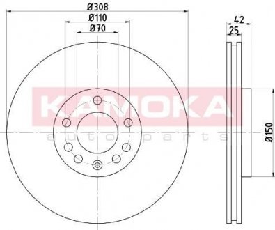 103253 KAMOKA Тормозной диск