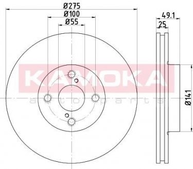 103255 KAMOKA Тормозной диск