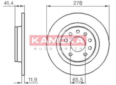 1032576 KAMOKA Тормозной диск