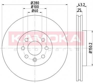 103258 KAMOKA Тормозной диск