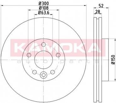 103292 KAMOKA Тормозной диск