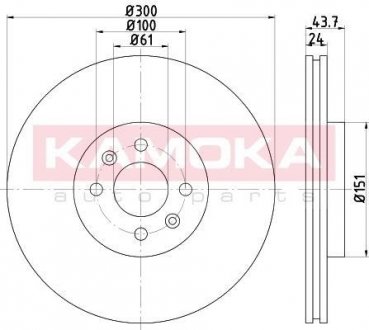 1033026 KAMOKA Тормозной диск