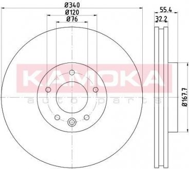 103319 KAMOKA Тормозной диск