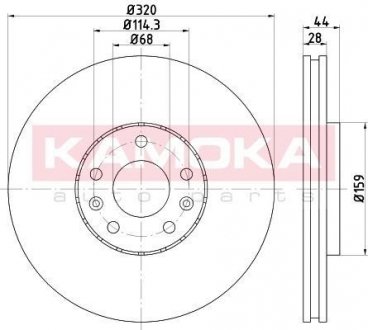 1033454 KAMOKA Тормозной диск