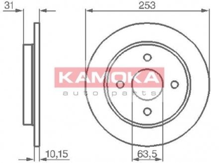 103562 KAMOKA Тормозной диск задний