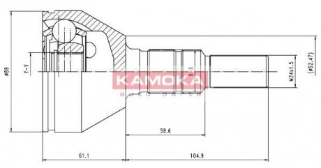 6035_ KAMOKA К-т шарнiрний привiдного валу