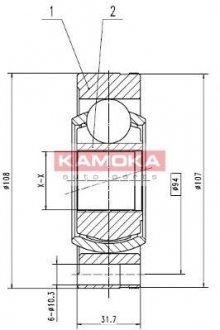 8738 KAMOKA ШРУС VW Transporter IV 90\-03\ внутр. 28/108мм