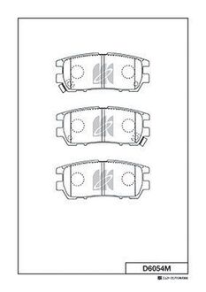 D6054M KASHIYAMA Колодка торм. (пр-во MK Kashiyama)