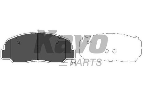 KBP-1504 KAVO KAVO PARTS TOYOTA Тормозные колодки пер. Land Cruiser -96