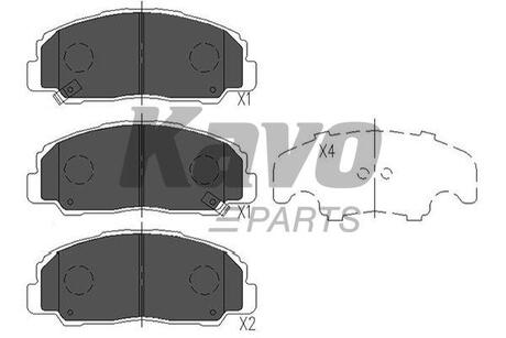 KBP-1505 KAVO KAVO PARTS TOYOTA тормозные колодки передн. Land Cruiser -96