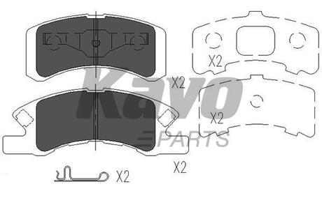 PARTS MITSUBISHI колодки гальм. передн. Space Star 1,0-1,2 12- KAVO KBP-1511