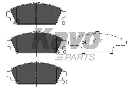 KBP-2010 KAVO KAVO PARTS HONDA Тормозные колодки передн.Accord 1.6 98-,Civic 1.7CTDi/2.0 01-